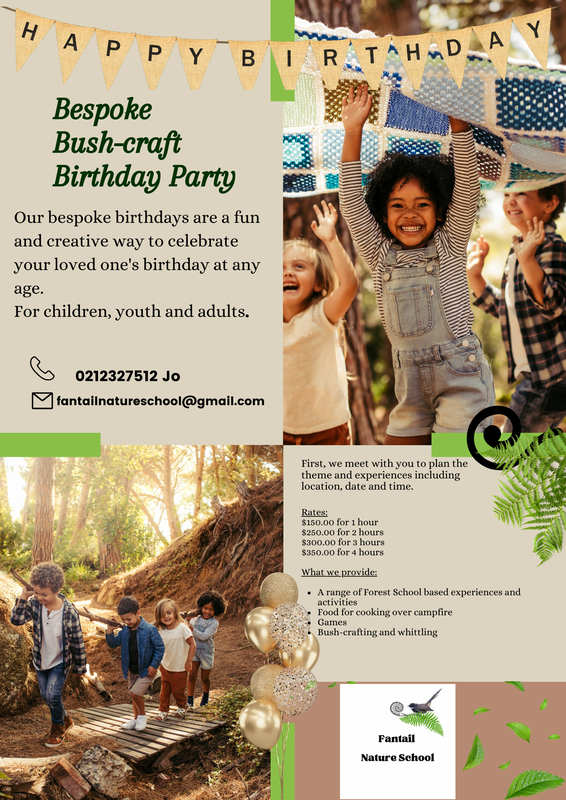 Bespoke Bush craft Birthday Parties - FANTAIL NATURE SCHOOL
